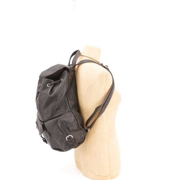 Vintage BROWN Leather Backpack Unisex School Travel Bag Rucksack - Picture 2 of 8